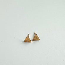 Load image into Gallery viewer, Brass Triangle Studs