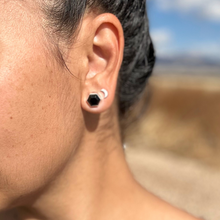 Load image into Gallery viewer, Sterling Silver Crescent Moon Studs