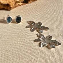 Load image into Gallery viewer, Moss Kyanite & Naupaka Earring Jackets