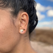 Load image into Gallery viewer, Gold Full Moon Stud Earrings