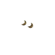 Load image into Gallery viewer, Gold Crescent Moon Studs