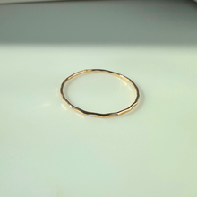 Load image into Gallery viewer, Gold Filled Stacking Ring - Hammered