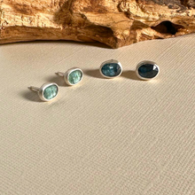 Load image into Gallery viewer, Moss Kyanite & Naupaka Earring Jackets
