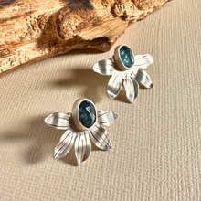 Load image into Gallery viewer, Moss Kyanite & Naupaka Earring Jackets