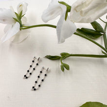 Load image into Gallery viewer, Sterling Silver & Black Spinel Earring Jackets