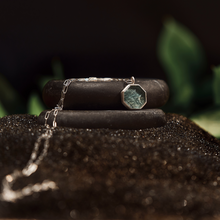 Load image into Gallery viewer, Sterling Silver & Dark Blue Kapa Octagon Pendant