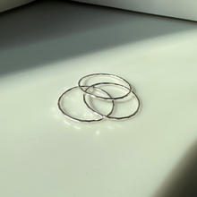 Load image into Gallery viewer, Sterling Silver Stacking Ring - Hammered