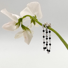 Load image into Gallery viewer, Sterling Silver & Black Spinel Earring Jackets