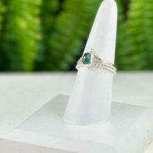 Load image into Gallery viewer, Blue Tourmaline & Sterling Silver Stacking Ring Set