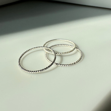 Load image into Gallery viewer, Sterling Silver Stacking Ring-Twist