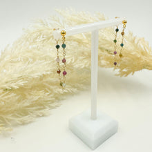 Load image into Gallery viewer, Tourmaline Gold Filled Earring Jackets