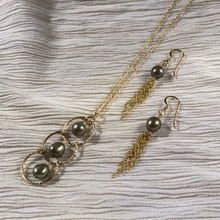 Load image into Gallery viewer, Green Pearl Goddess Necklace