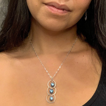 Load image into Gallery viewer, Blue Pearl Goddess Necklace