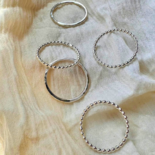 Load image into Gallery viewer, Silver Hammered Stacking Ring - Heavy Weight
