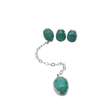 Load image into Gallery viewer, Amazonite &amp; Silver Trio Earrings
