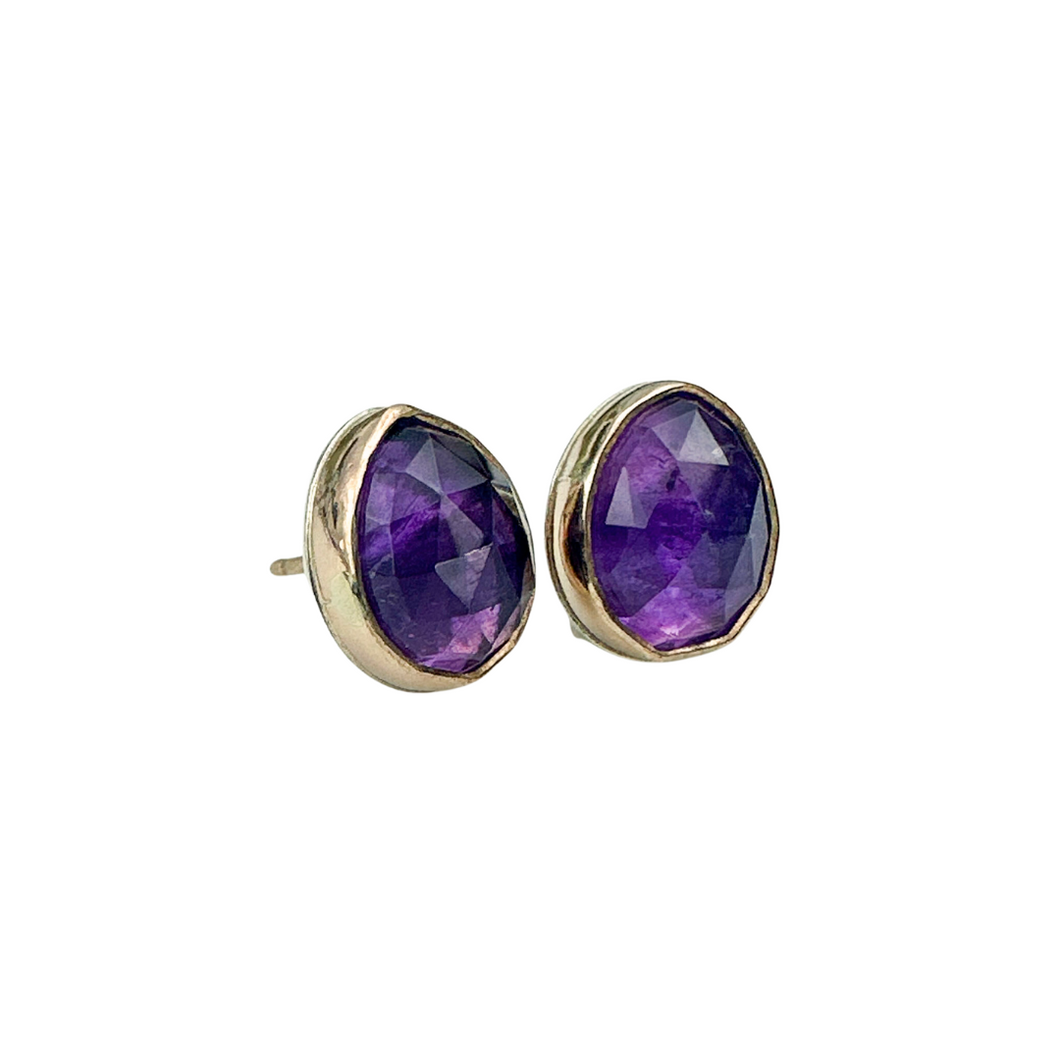 Amethyst Stud Earrings