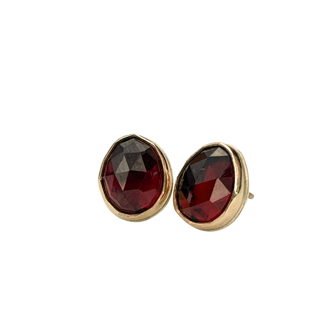 Garnet Stud Earrings