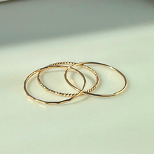 Load image into Gallery viewer, Gold Filled Stacking Ring - Hammered
