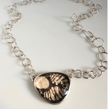 Load image into Gallery viewer, Sterling Silver &amp; Kapa Cloth Pendant
