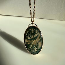 Load image into Gallery viewer, Gold Filled &amp; Moss Agate Pendant
