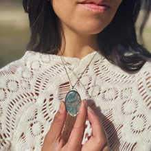 Load image into Gallery viewer, Gold Filled &amp; Moss Agate Pendant
