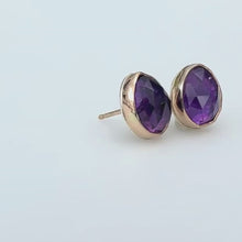 Load and play video in Gallery viewer, Amethyst Stud Earrings
