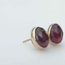 Load and play video in Gallery viewer, Garnet Stud Earrings
