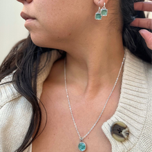 Load image into Gallery viewer, Turquoise Kapa Cloth Earrings
