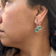 Load image into Gallery viewer, Turquoise Kapa Cloth Earrings
