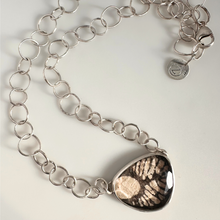 Load image into Gallery viewer, Sterling Silver &amp; Kapa Cloth Pendant
