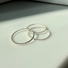 Load image into Gallery viewer, Sterling Silver Stacking Ring-Twist
