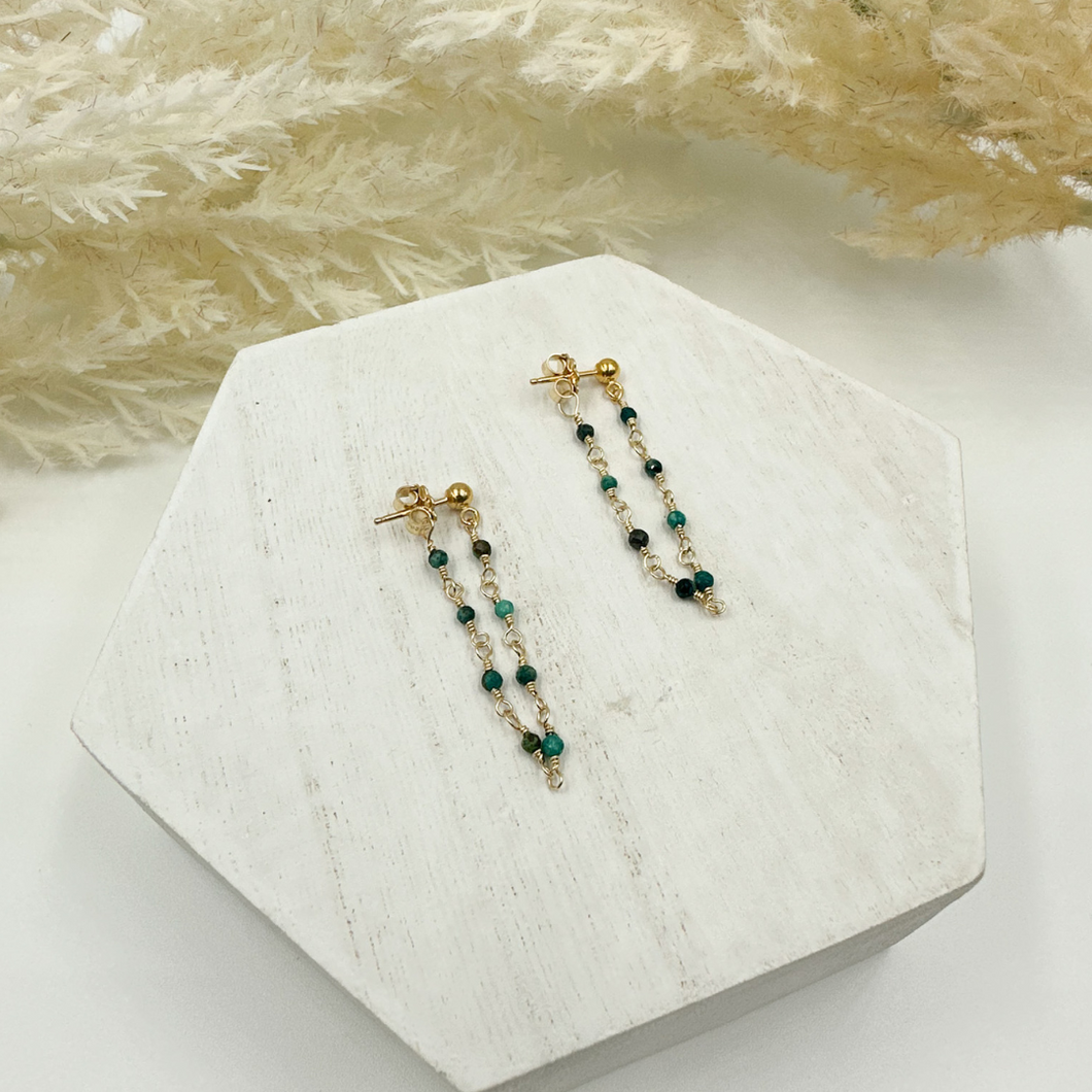 Turquoise Gold-Filled Earring Jackets