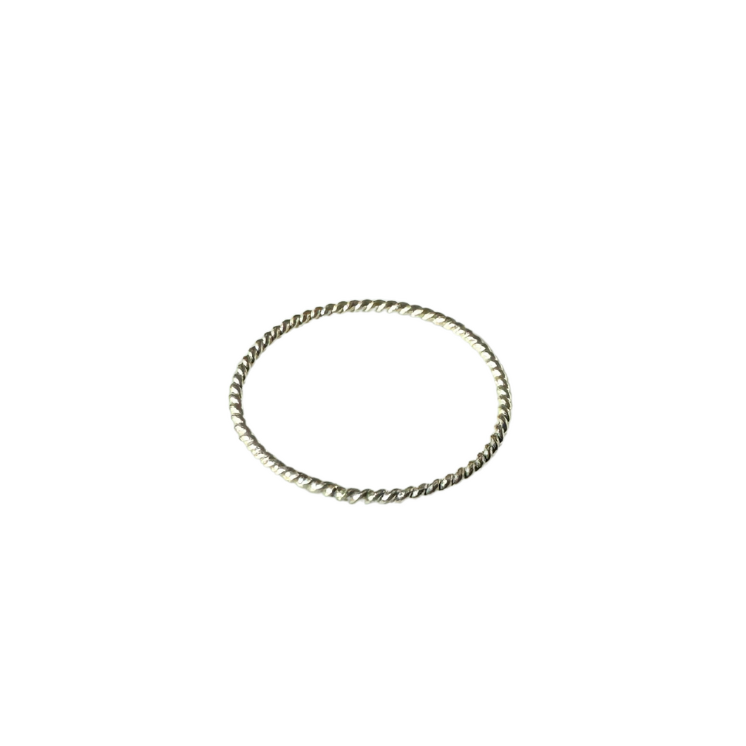 Sterling Silver Stacking Ring-Twist