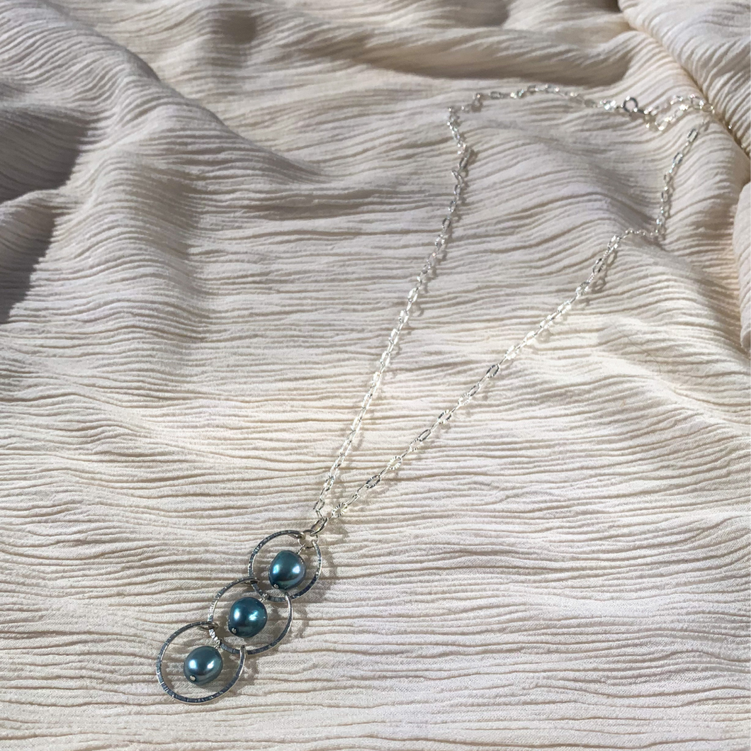 Blue Pearl Goddess Necklace