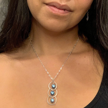 Load image into Gallery viewer, Blue Pearl Goddess Necklace
