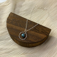 Load image into Gallery viewer, Mini Blue Pearl Goddess Necklace
